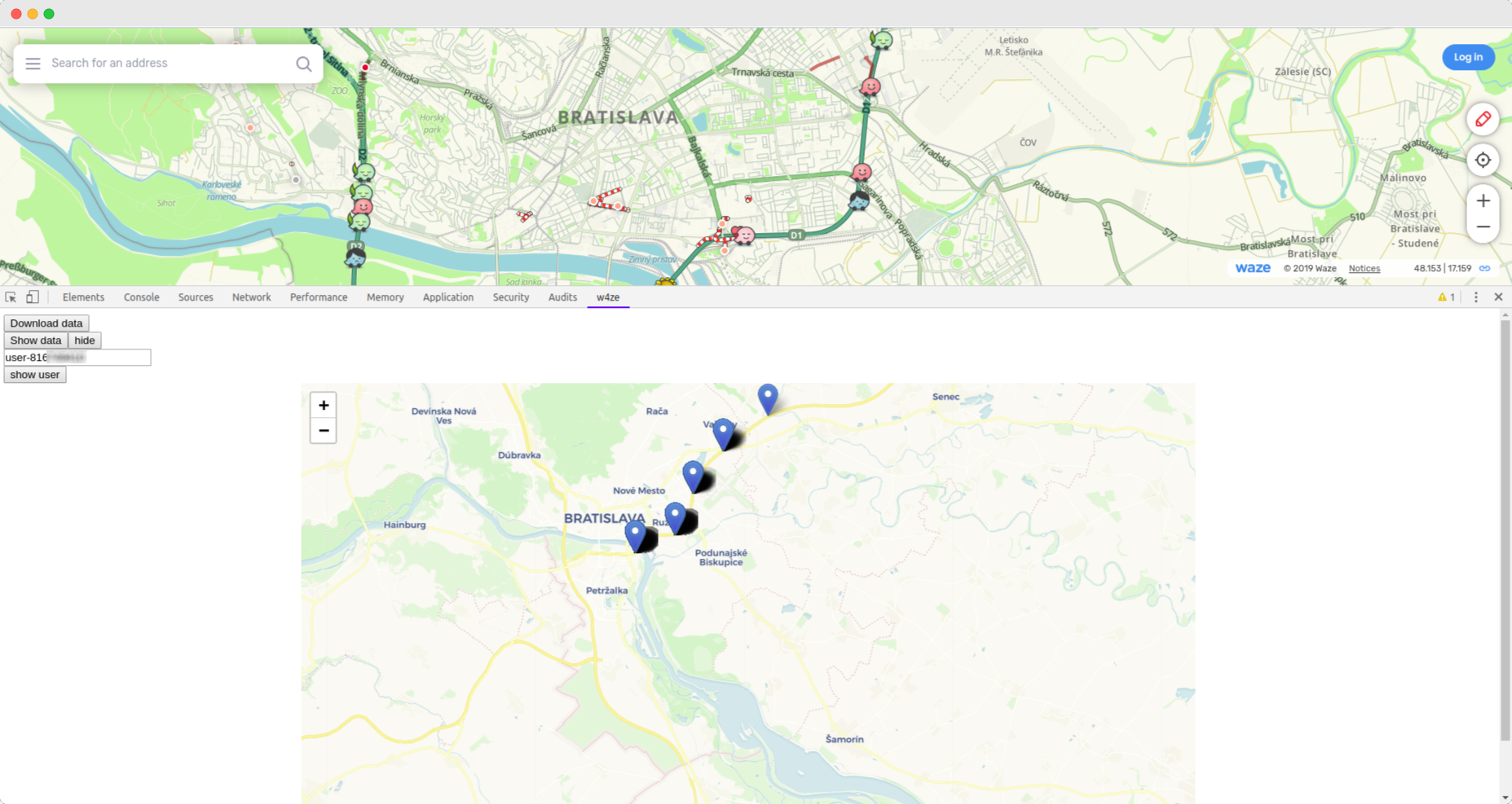 Real time tracking of a driver